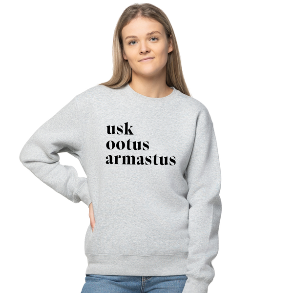 Unisex pusad "usk ootus armastus"