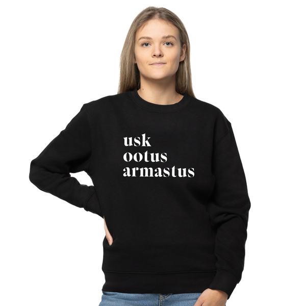 Unisex pusad "usk ootus armastus"