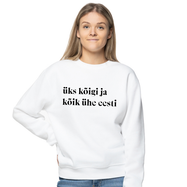 Unisex pusad "üks kõigi ja kõik ühe eesti"