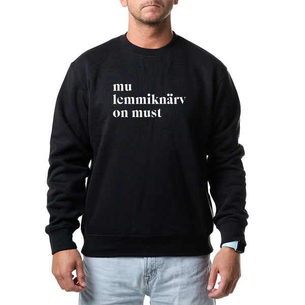 Unisex pusad "mu lemmiknärv on must"