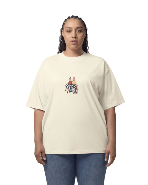 Eestimaa võimelmispeo unisex oversized T-särk "lehmaga"
